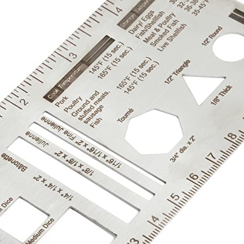 Stainless Steel Pizza Measuring Ruler